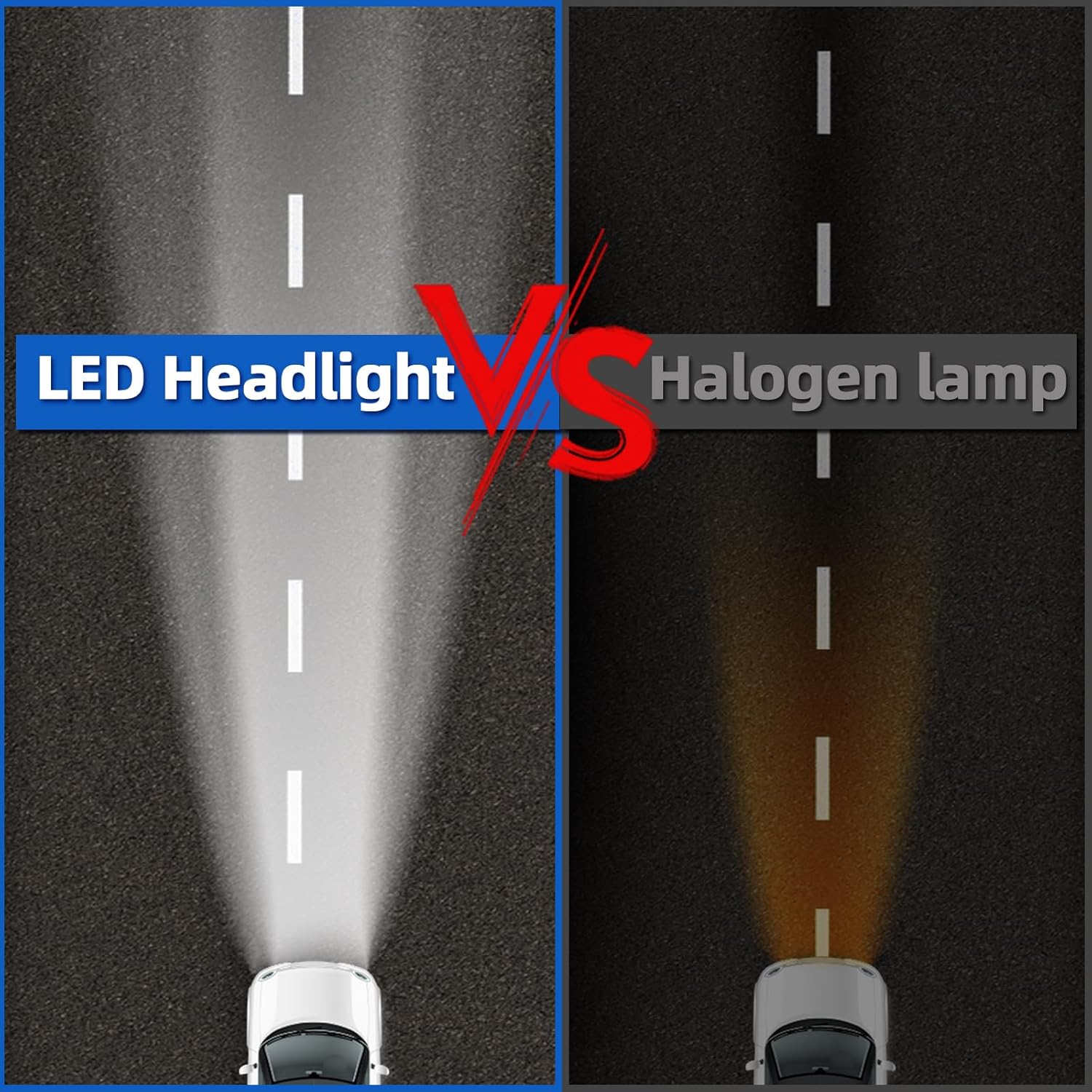 AWALITED Fits for 2015-2023 Ford F150 High Low Beam Fog Lights Bulbs Combo Pack, 6000K White Plug-and-Play Super Bright Lights Bulbs, Pack of 6