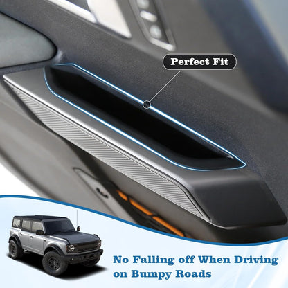 4-PCS Door Handle Storage Box for 2021-2025 Ford Bronco 4-Door (Black)
