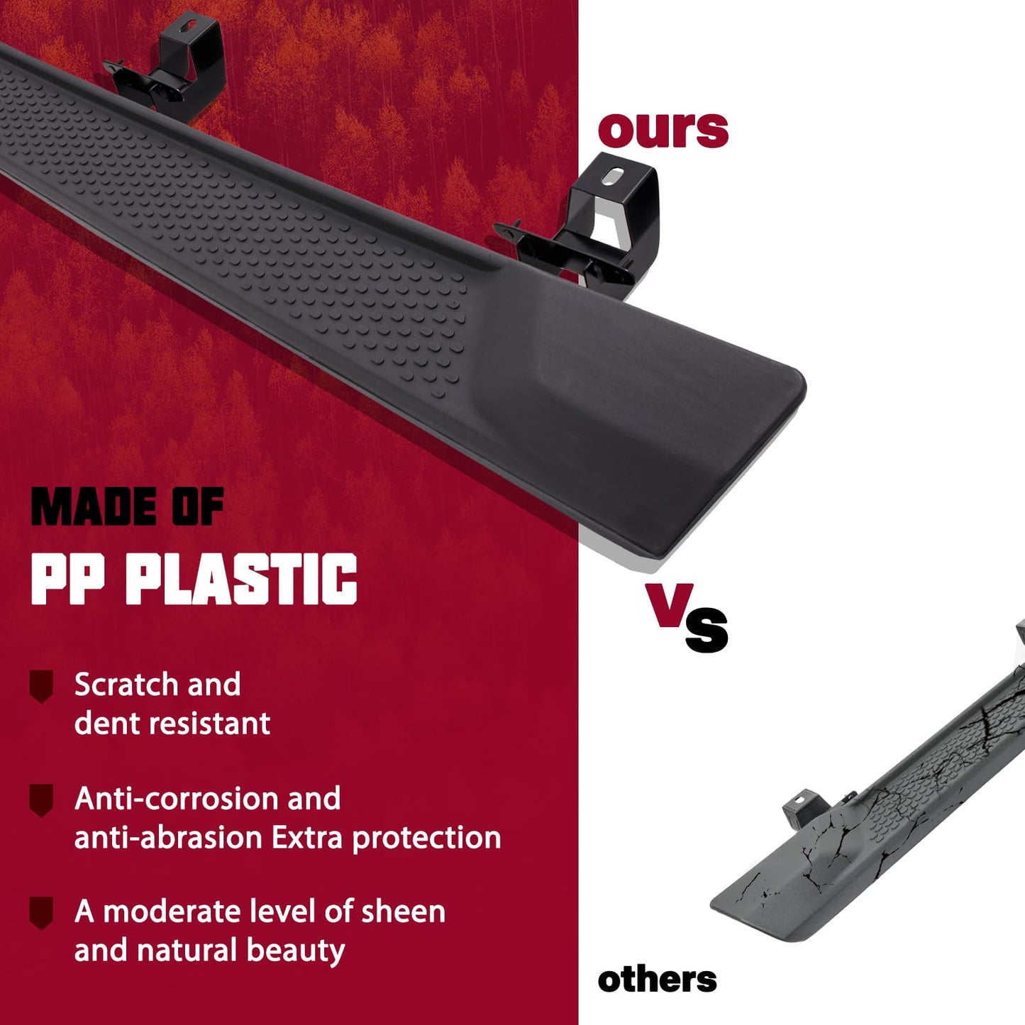 JL 4-Door OE Style Matte Black Running Boards