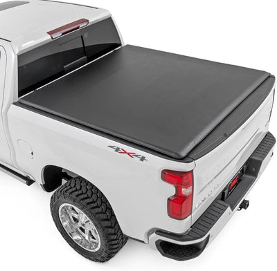 Soft Roll-Up Tonneau Cover for 2019-2026 Chevy/GMC 1500 - No-Drill, Marine-Grade Vinyl, Fits 5'10" Bed