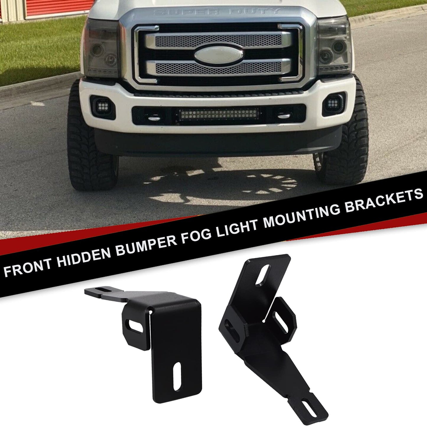 F250/F350/F450 Super Duty Hidden Bumper Fog Light Brackets