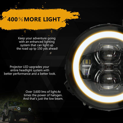 JL JT 9" RGBW Halo Fog Lights with App Control and Music Mode