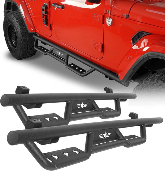 6.2" Drop-Down Running Boards for 2018-2025 Jeep Wrangler JL 4-Door