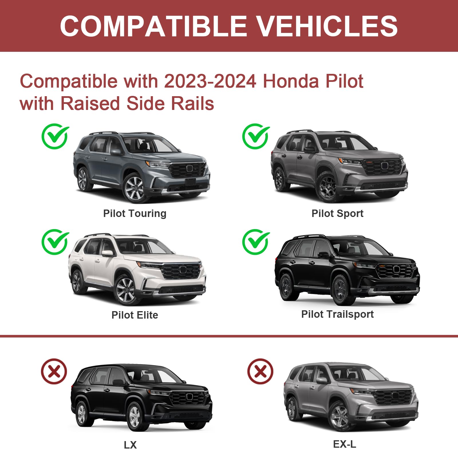 Roof Racks Cross Bars Fit for Honda Pilot 2016-2024 - OHMU