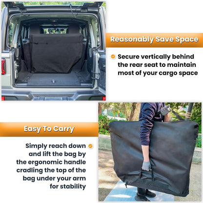 Hard Top Freedom Panel Storage Bag for 2007-2025 Jeep Wrangler & Gladiator (Black)