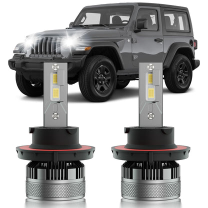 Jeep Wrangler JL/JLU LED Headlights, Bright White Plug & Play (2-Pack)
