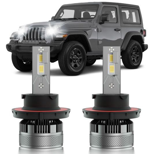 Jeep Wrangler JL/JLU LED Headlights, Bright White Plug & Play (2-Pack)