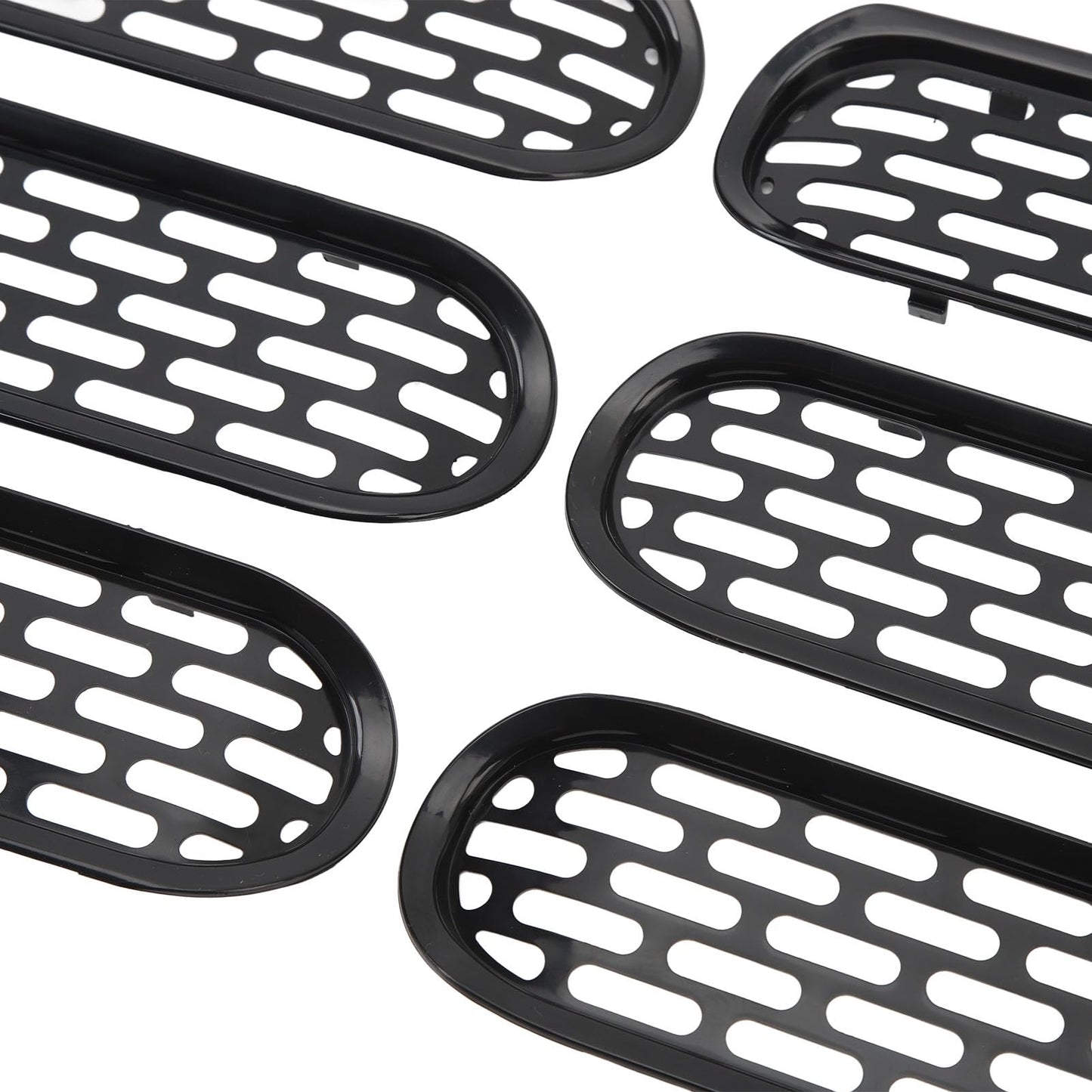 Bronco Front Grille Inserts Trim, Black ABS Mesh Cover