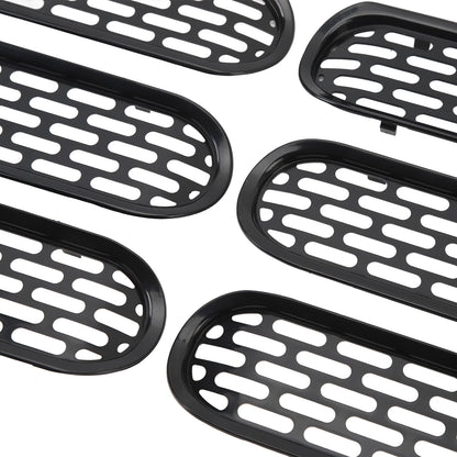 Bronco Front Grille Inserts Trim, Black ABS Mesh Cover
