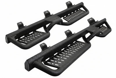 Black Running Boards for 2018-2026 Jeep Wrangler JL 4-Door