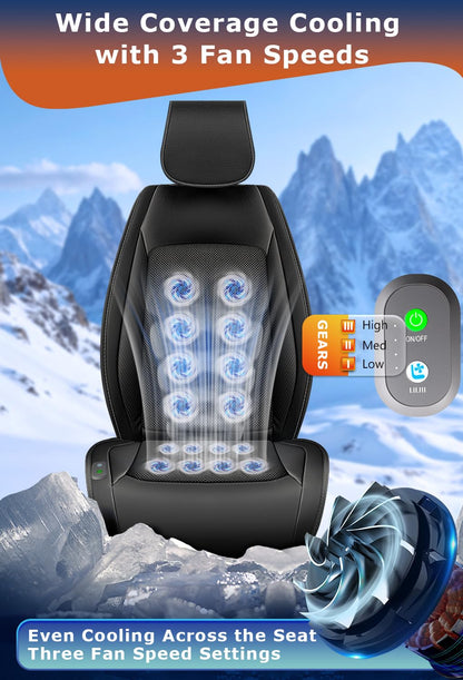 Cooling Car Seat Cushion for Trucks, SUVs – 12V Ventilated Universal Fit