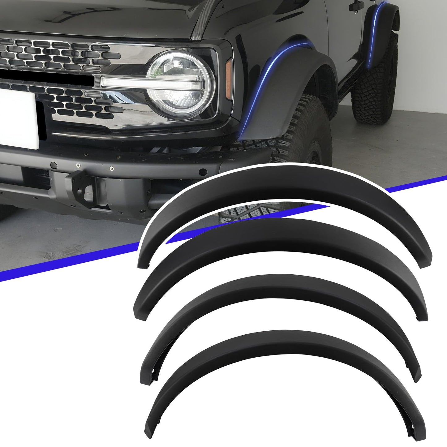 Widened Fender Flares Kit for 2021-2026 Ford Bronco 2/4 Door