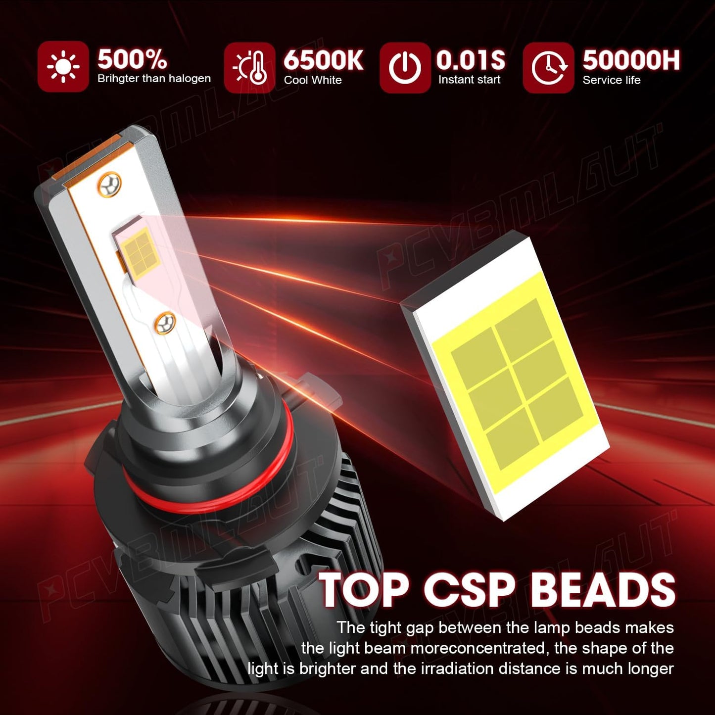 Compatible For DODGE RAM 1500 2500 3500 2009-2018, 9005 High Beam H11 Low Beam 9145/9140/H10 Fog Light Bulbs, 6500K White, 500% Brightness with Cooling Fan, Plug and Play, Waterproof, Pack of 6