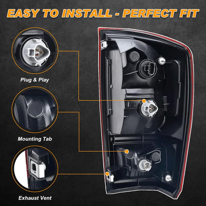 Nakuuly Tail Light Rear Lamp Compatible With 2016-2022 Toyota Tacoma Right Passenger Side Taillight Brake Signal Assembly with Bulb # ‎81550-04170