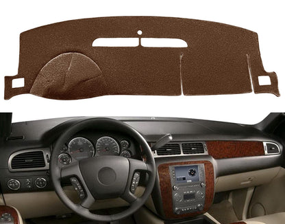 Dashboard Cover Dash Mat Carpet Fit for 2007-2014 Chevy Chevrolet Tahoe Suburban,2007-13 Chevy Avalanche Silverado 1500 2500 3500 LTZ /2007-13 GMC Sierra SLT Denali,2007-14 GMC Yukon XL (Black) Y24