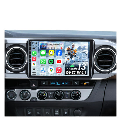 Car Radio Stereo for Toyota Tacoma 2016-2020: 4Core + 64G 10.1" 1280x800 HD Touchscreen Replacement with Backup Camera Wireless Carplay Android Auto Mirror Link GPS Bluetooth FM SWC