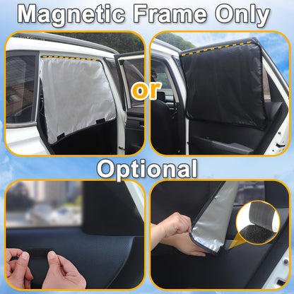 Magnetic Car Window Sun Shades for Baby, 2 PCS, UPF50+, Blocks UV