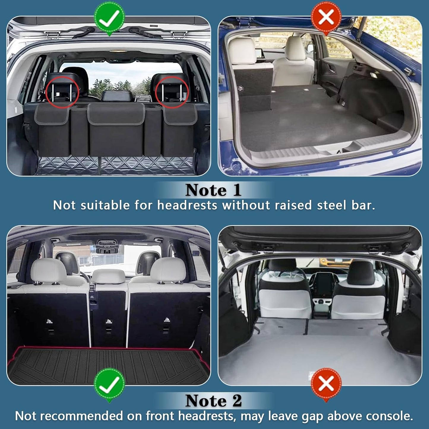Triple-Folding Adjustable Dog Barrier - 36.6"-60.6", Heavy-Duty Wire Mesh for SUV/Van/Truck