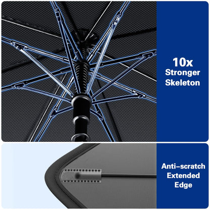 Foldable Car Umbrella Sunshade - UV Block & Heat Insulation for Windshield (Large)