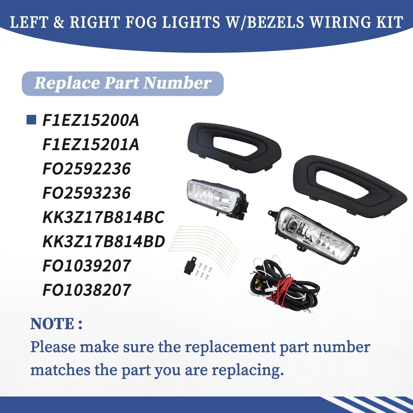 Ford Transit Fog Lights Kit with Clear Lens