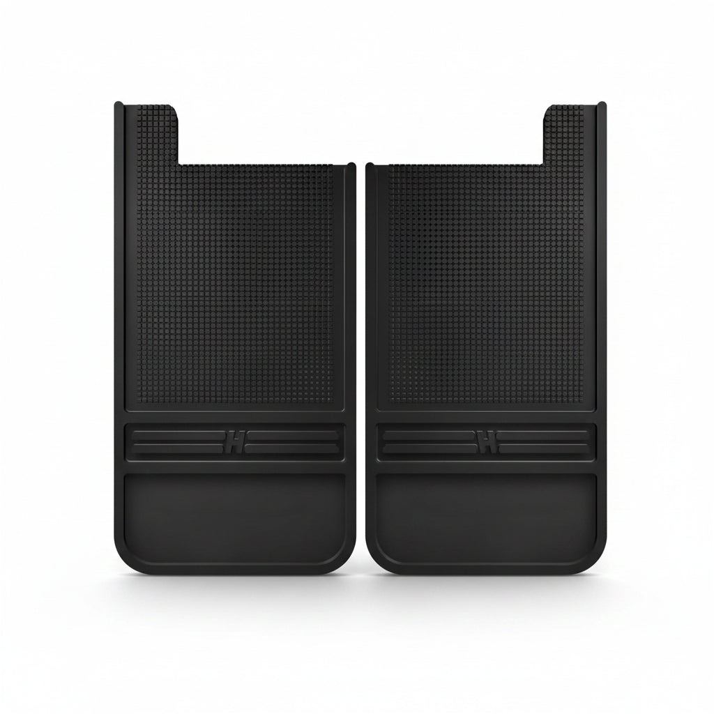 Universal Mud Flaps (12"x22") - Black Rubber Rear Pair, 55100