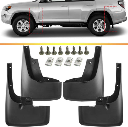 Mud Flaps Splash Guards w/Hardware Kit Replacement for 2010-2023 Toyota 4Runner