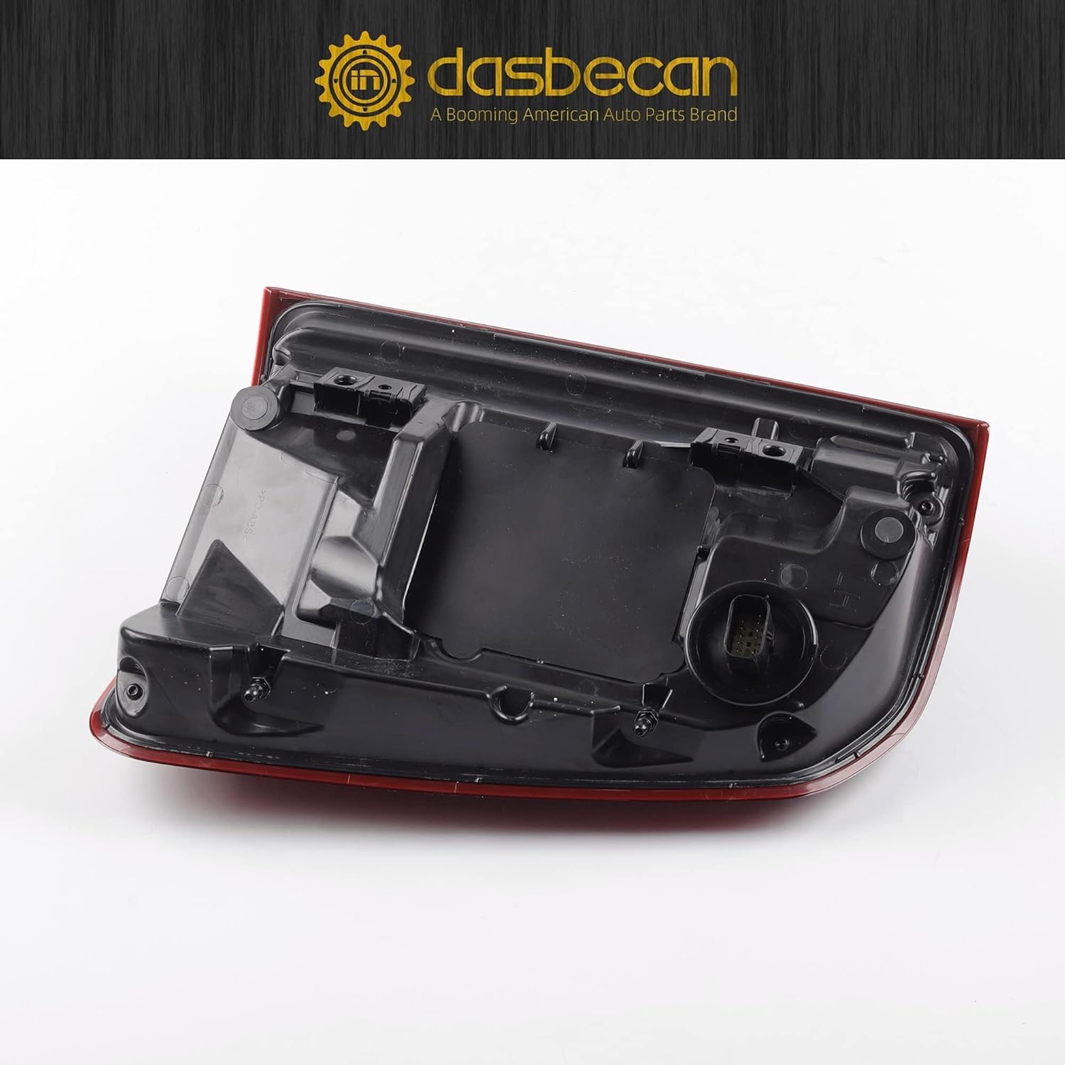 Dasbecan Left Driver Side Tail Light Assembly Rear Lamp LED Type Compatible With Dodge Ram 1500 2019 2020 2021 2022 2023 Blind spot module can be installed (Red Cover)
