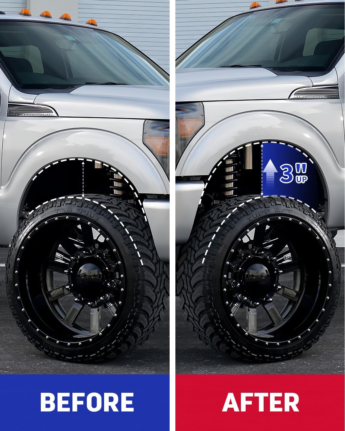 Richeer 3 inch Leveling Lift Kit Compatible with 2004-2026 F150, Leveling Lift Kit Fit for 2004-2026 F150 2WD 4WD, 2003-2018 Expedition Forged Front Strut Spacers Raise the Front of your F150 by 3"
