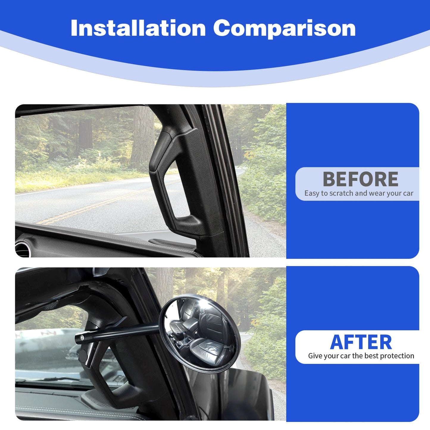 Wider View Door Off Mirrors for Jeep JL/JT