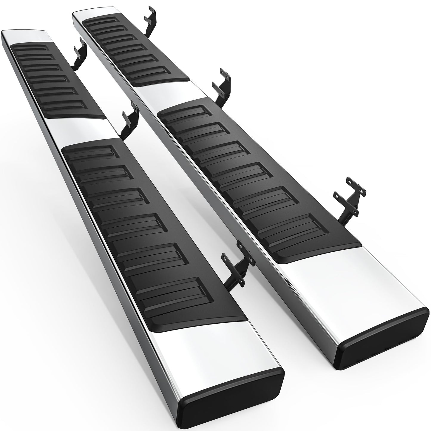 6" Aluminum Black Running Boards for 2015-2026 Ford F-150 SuperCab & 2017-2026 F-250/F-350 SuperCab