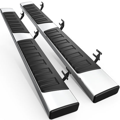 6" Aluminum Black Running Boards for 2015-2026 Ford F-150 SuperCab & 2017-2026 F-250/F-350 SuperCab