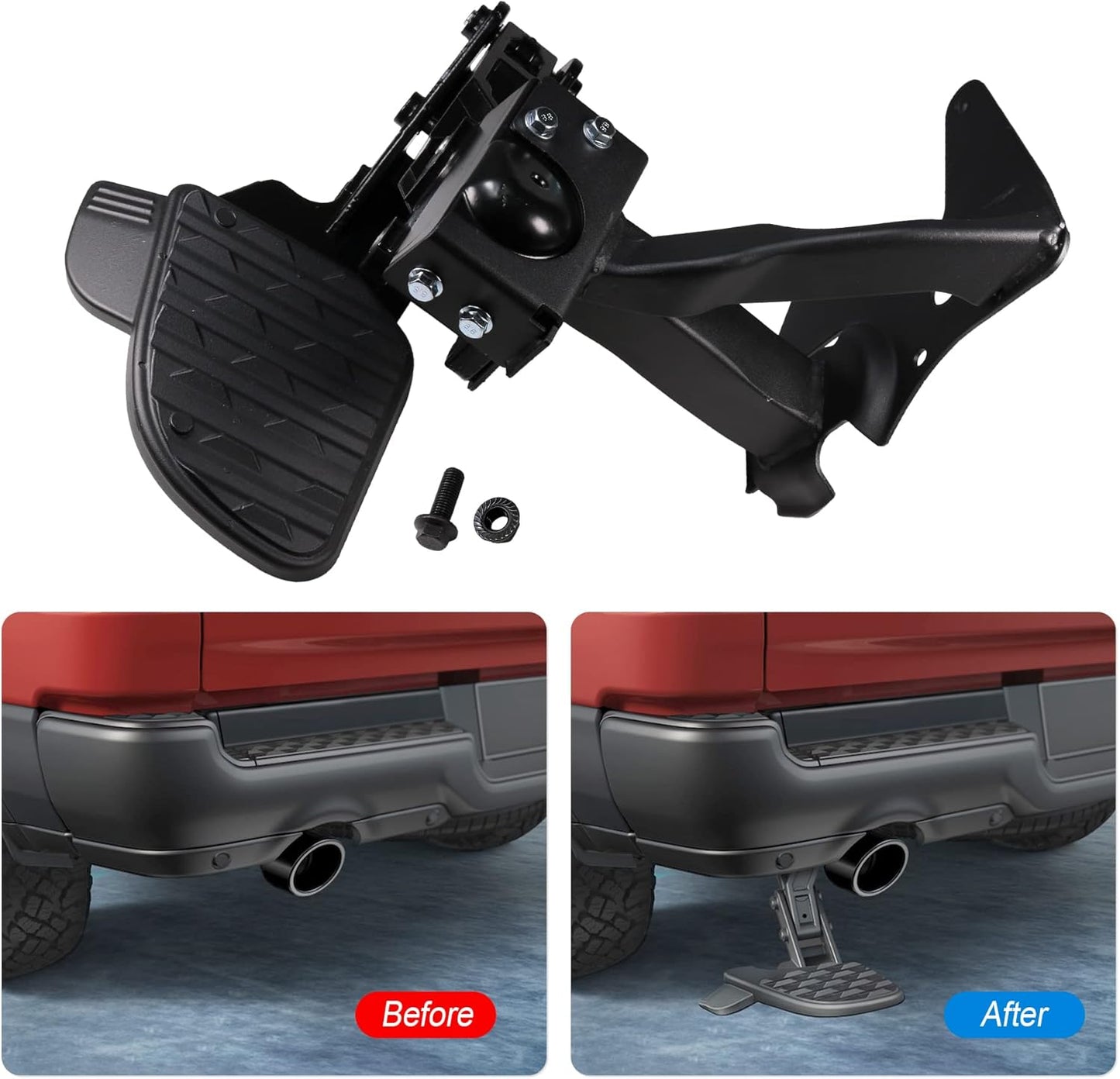 Retractable Rear Bumper Step for 2019-2022 Ram 1500 DT (Dual Exhaust) - Replaces 82215289AG/AH