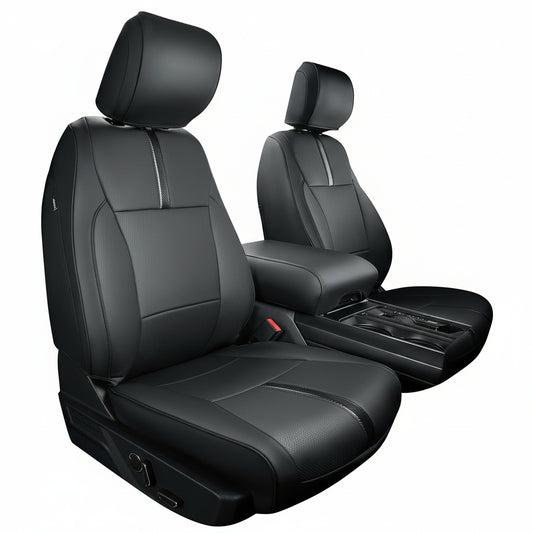 for Ford F150 Seat Covers 2021 2022 2023 2024 2025,Full Set Leather Waterproof Black Trucks Pickup Seat Covers Custom Fit for Ford F150 Accessories,Car Seat Cover for SuperCrew/CrewCab(XL,XLT)