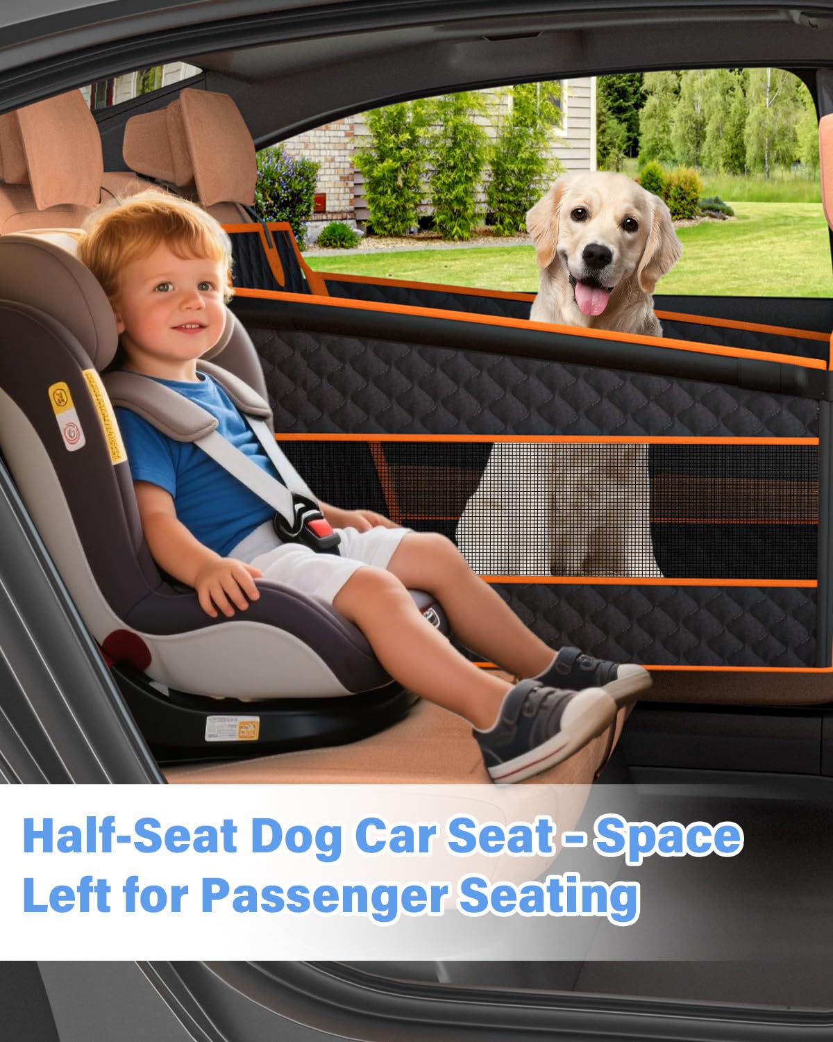 Waterproof Pet Car Seat Extender for Large Dogs, SUVs, Trucks