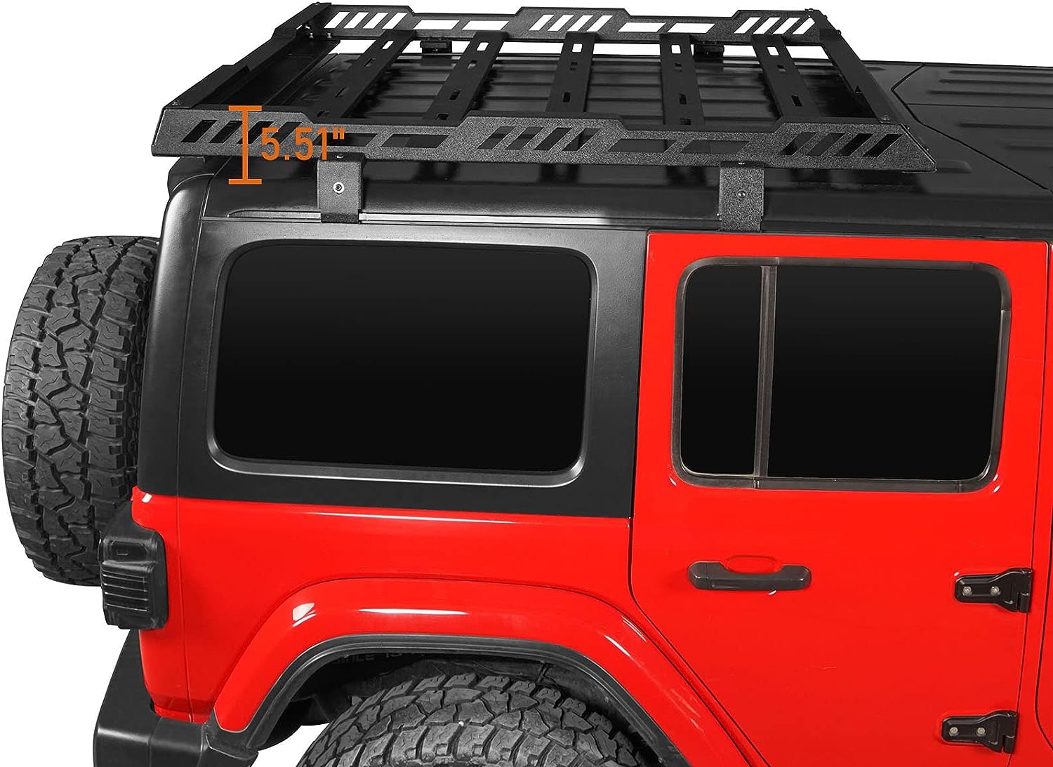 Roof Rack Cargo Basket Crossbar for 2018-2024 Jeep Wrangler JL & Gladiator JT - OHMU