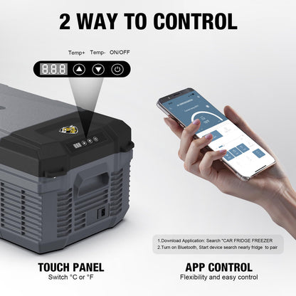 12V 16Qt Electric Cooler/Freezer - -4℉~68℉, Portable for Camping/Truck/RV