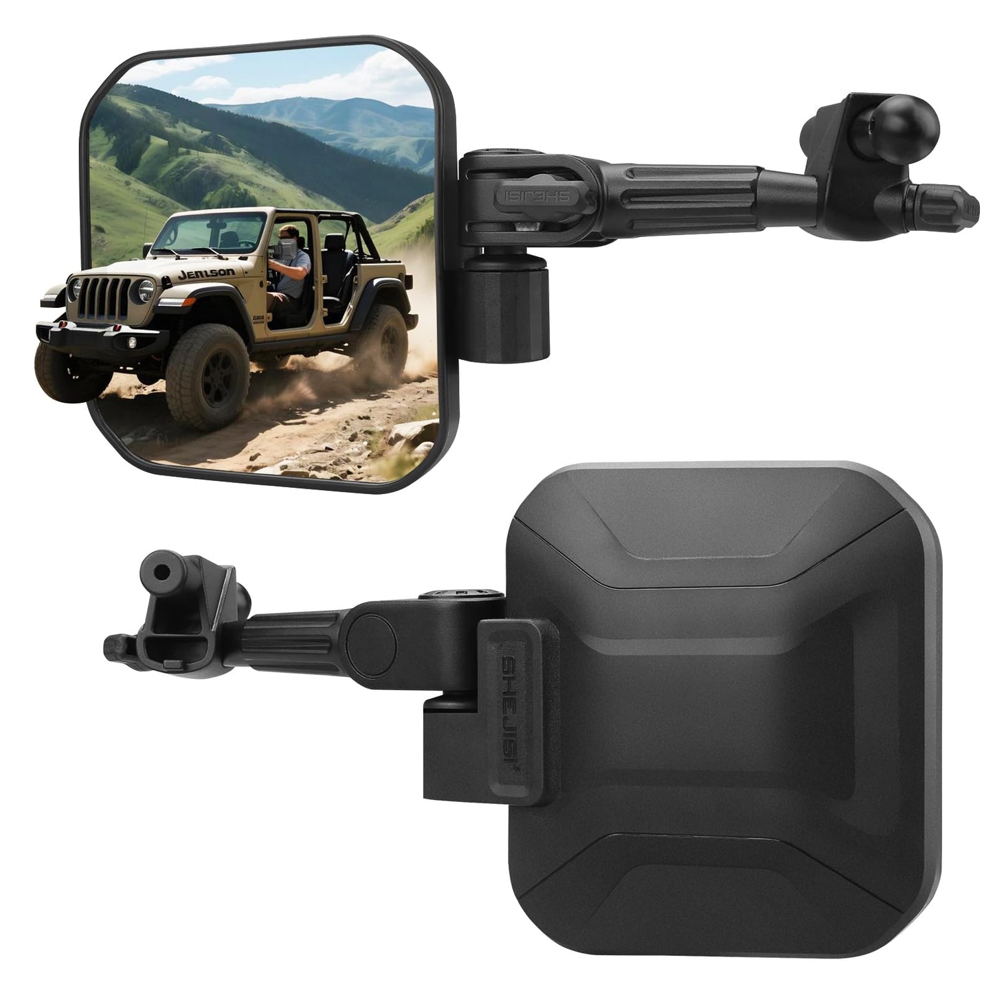 Wrangler JL JT Door Off Mirrors, Foldable, Anti-shake HD View