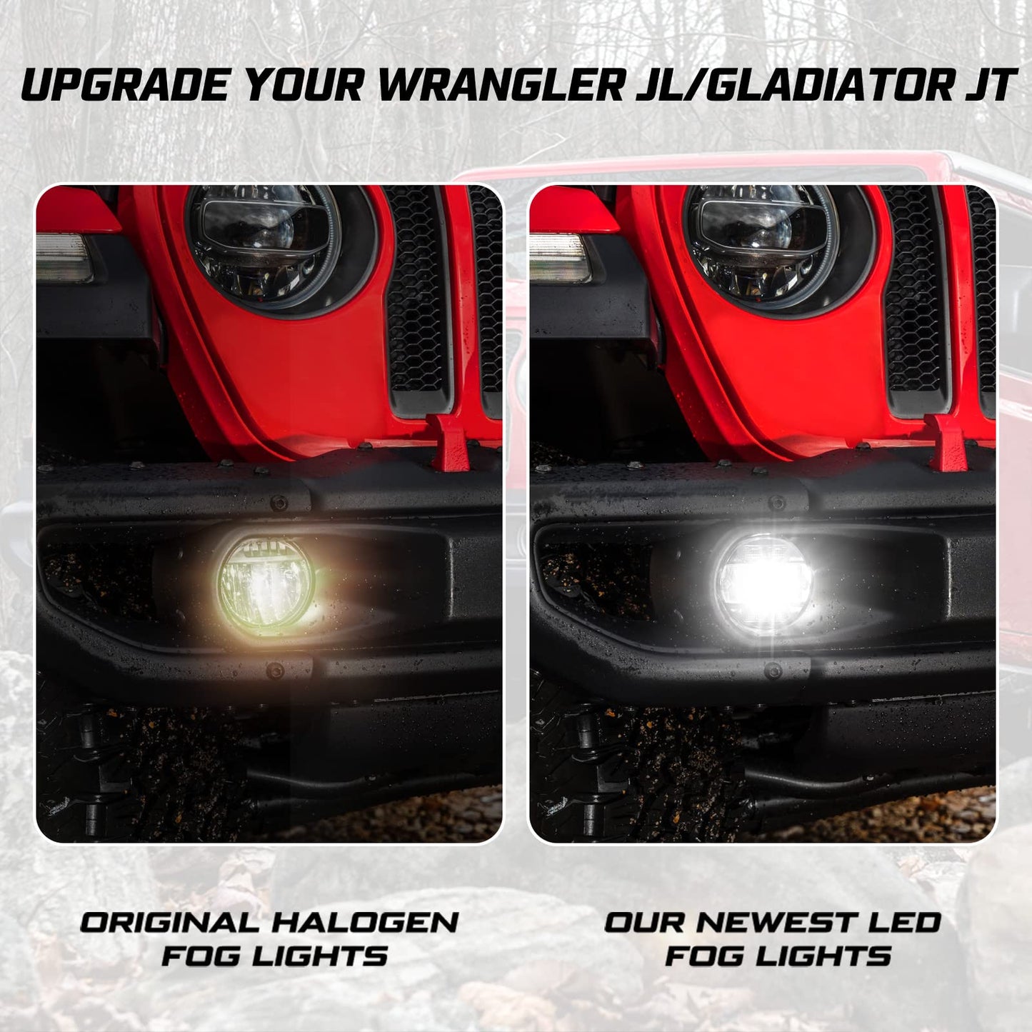 Jeep Gladiator/Wrangler JL LED Fog Lights Kit