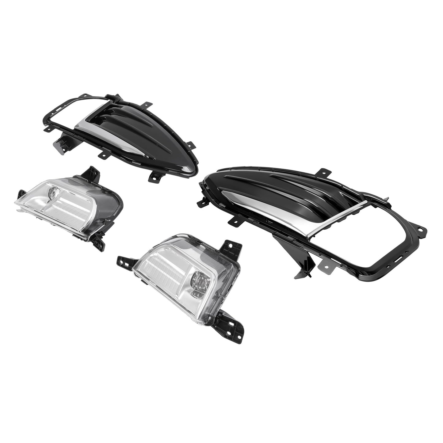Ford Edge 2019-2024 Front Bumper LED Fog Lights with Bezel