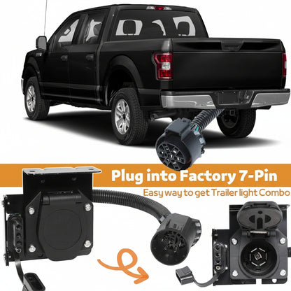 Multi-Tow 7/4 Pin Trailer Adapter for Ford/GM/Ram/Jeep - Dual-Output USCAR 7 Socket Required