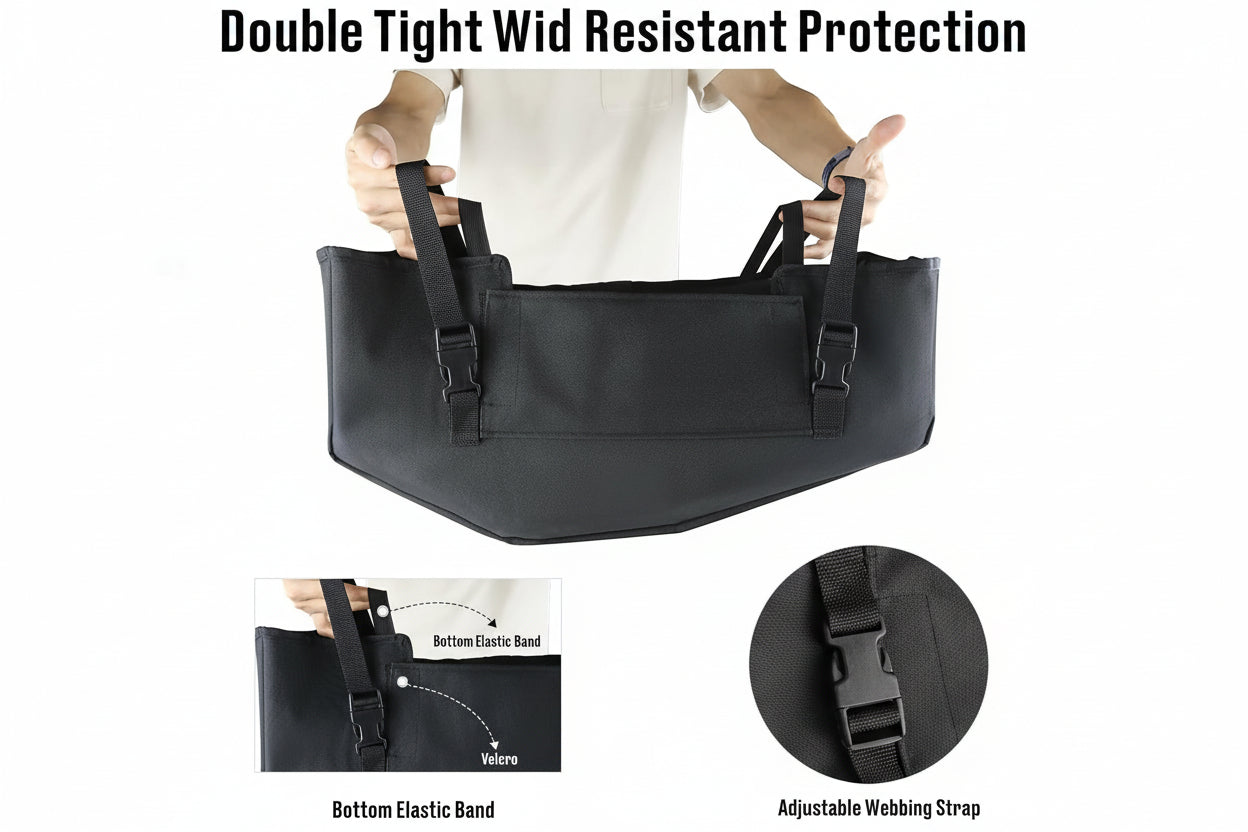 Heavy Duty Winch Cover - UV & Waterproof for up to 13500 lbs Winches