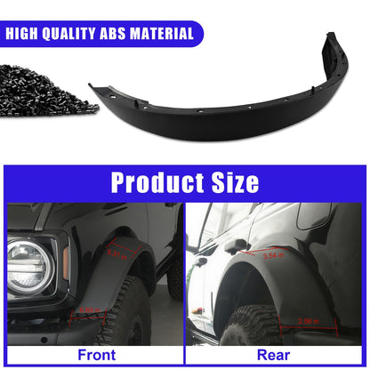 Widened Fender Flares Kit for 2021-2026 Ford Bronco 2/4 Door