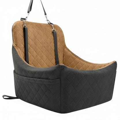 Dog Booster Car Seat for Medium Dogs Up to 40lbs Pets with 2 Clip-On Leashes