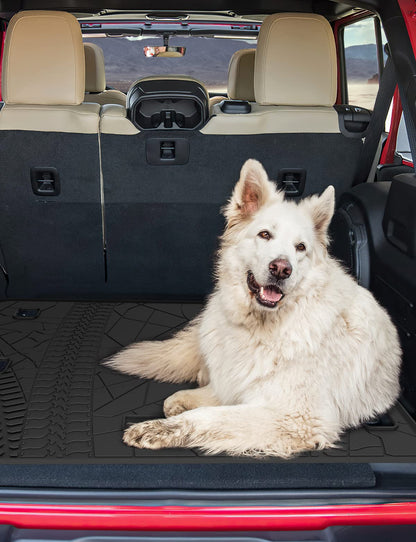 Cargo Mat for 2018-2026 Jeep Wrangler JL 4-Door w/OEM Subwoofer - Heavy Duty Waterproof (Excludes 4XE)