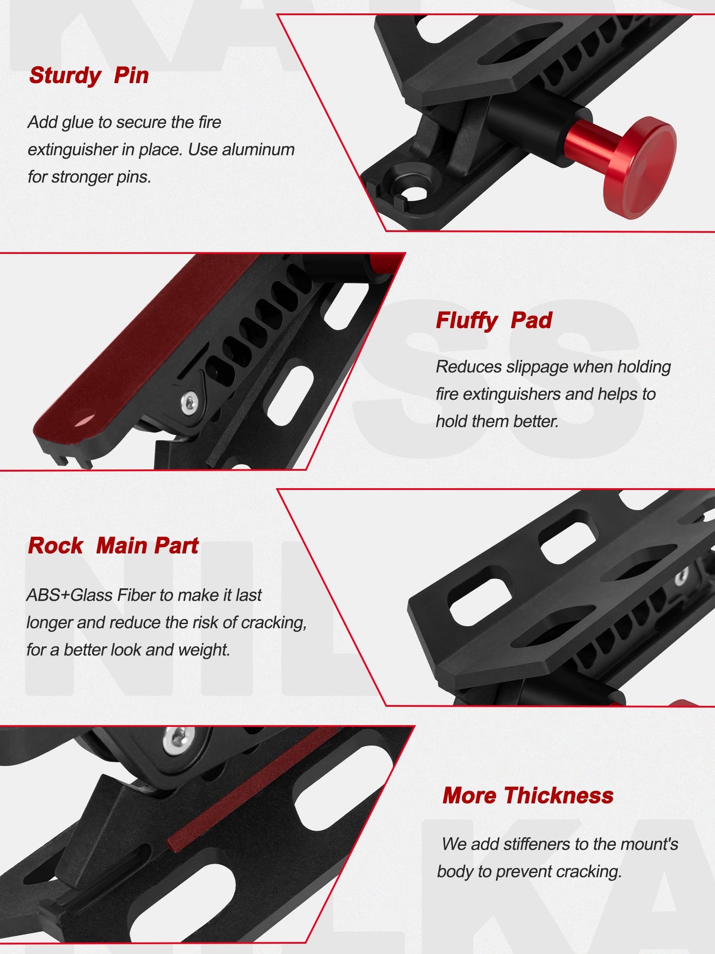 Adjustable Quick-Release Fire Extinguisher Mount for Jeep/UTV Roll Bar - Universal Fit