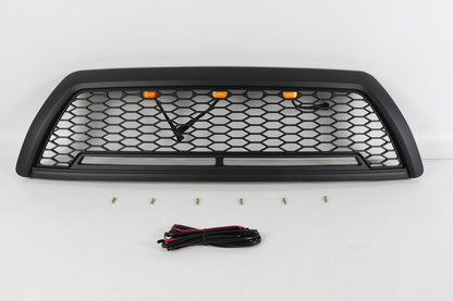 Black Front Grille Fits For Toyota 4 Runner Honeycomb Grill with Light 2006-2009