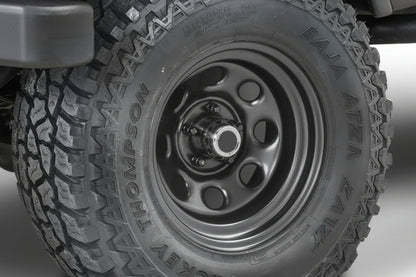 Circle 8 Classic 17" Steel Wheel - Satin Black, Fits Jeep Wrangler & Gladiator