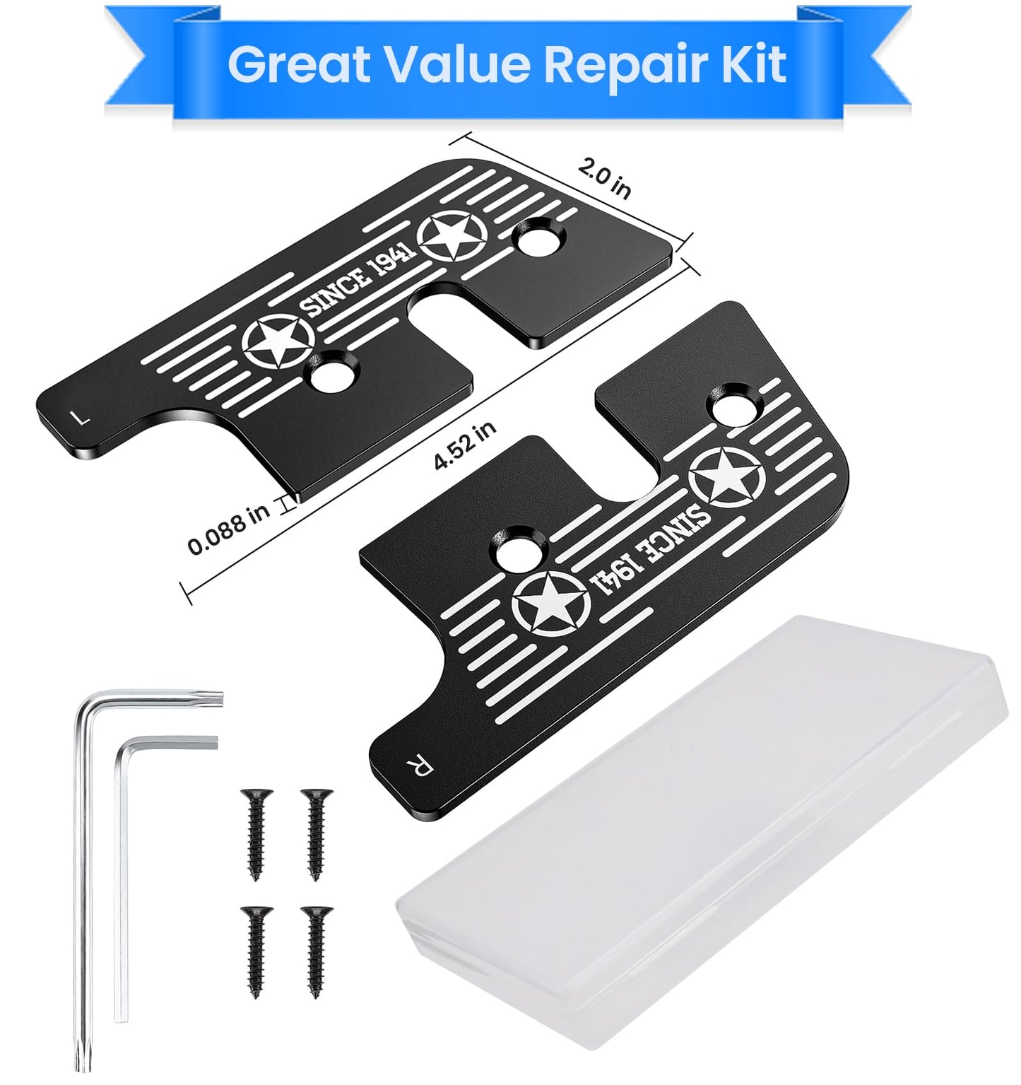 USA Flag Sun Visor Clips for Jeep Wrangler & Gladiator - Fix Loose Visors