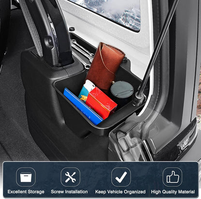 Rear Trunk Storage Tray (2-PCS) for 2018-2023 Jeep Wrangler JL - Side Cargo Organizer (Excludes 4XE)