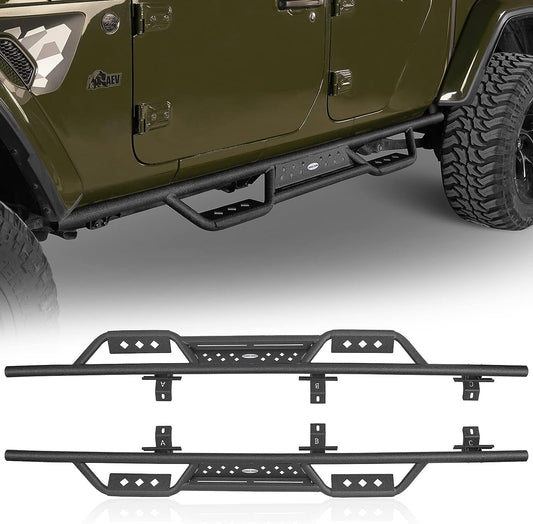6.9" Drop Down Side Step Bars Running Boards for Jeep Gladiator JT 2020 2021 2022 2023 2024 - OHMU
